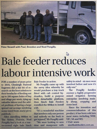 News article - Sinch Bale feeders